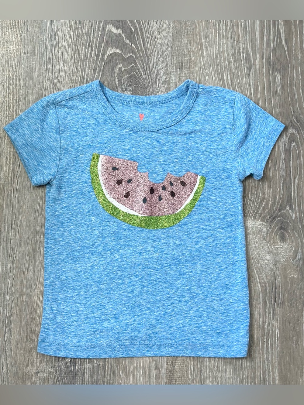 J.Crew Crewcuts Girls Size 2 Watermelon Glitter One in a Melon T-Shirt